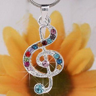 20pc Silver Plated Treble Clef Music Note Charm Bead Pendant AB643