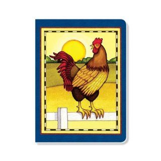 ECOeverywhere Rooster Patch Journal, 160 Pages, 7.625 x 5.625 Inches, Multicolored (jr12408)  Hardcover Executive Notebooks 