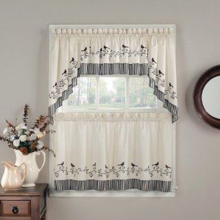 CHF Industries Birds Tailored Window Swag   One Pair   Window Treatment Swags