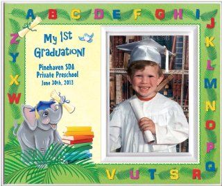 Preschool, Kindergarten, First Graduation Custom Picture Frame with Matching Personalized Diploma Elephant, 15 Frames   Childrens Frames