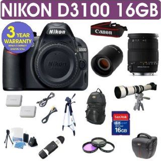 Nikon D3100 + Sigma 18 200mm OS Lens + 650 1300mm Lens  Slr Digital Cameras  Camera & Photo