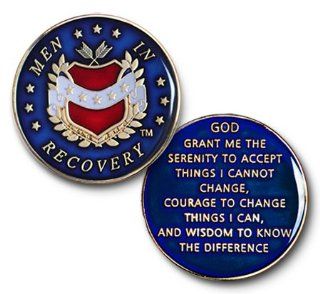 Men in Recovery / Blue Coin Medallion   Alcoholics Anonymous   Narcotics Anonymous  Other Products  