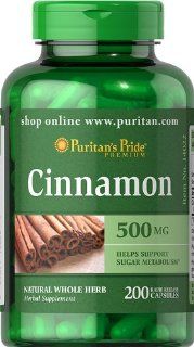 Puritan's Pride Cinnamon 500 mg  200 capsules Health & Personal Care