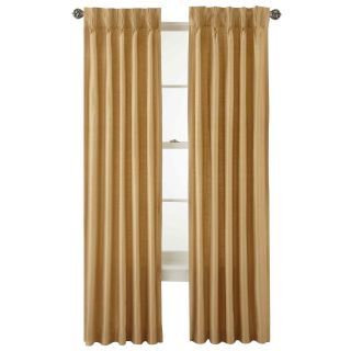 ROYAL VELVET Supreme Pinch Pleat/Back Tab Lined Curtain Panel, Gold