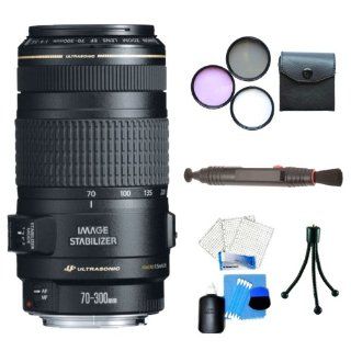 Canon EF 70 300mm f/4 5.6 IS USM Lens for Canon EOS SLR Cameras + Deluxe Lens Accessory Kit For Canon EOS Rebel T1i(500D), T2i(550D), T3, T3i(600D) DSLR Camera  Digital Camera Accessory Kits  Camera & Photo