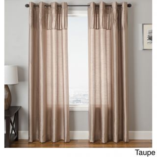 Softline Home Fashions Cosmo Faux Silk Grommet Top Curtain Panel Beige Size 54 x 84