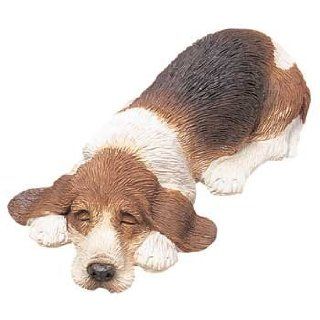 Sandicast Basset Hound Snoozer Dog Figurine   Collectible Figurines