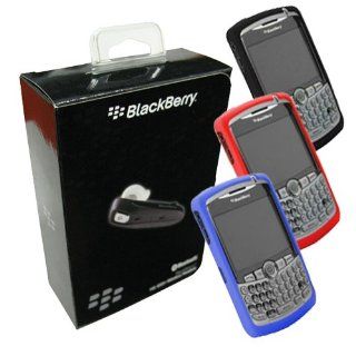 Blackberry HS 655+ Bluetooth Wireless Headset and Blue, Red, Black Silicone Skin Cover Cases for Blackberry Curve 8300 8330 8320 8310 Electronics