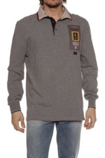 Aeronautica Militare Long Sleeve Polo Shirt, Color Grey, Size 3XL at  Mens Clothing store