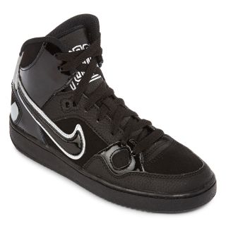 Nike Sons of Force Mid Grade School Boys Athletic Shoes, Black/Silver, Boys