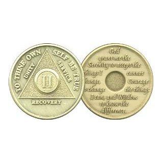 2 Year Bronze AA (Alcoholics Anonymous)   Sober / Sobriety / Birthday / Anniversary / Recovery / Medallion / Coin / Chip 