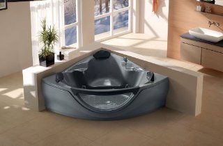 Jacuzzi Type Whirlpool Bathtub Computerized Massage Jets Built in Heater SPA Hot Tub FM  CD Model 657GR Grey    
