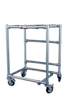 Pilot Plant 6'x4'x4' on Locking Wheels (Made of 1" Aviation Aluminum) Industrial Processing Station / Equipment Stand /Includes Color Code Easy Assemble Instruction, Allen Bolt Joints Lab Station. Brand New