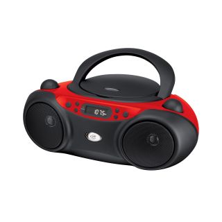 GPX BC232R Sporty CD and Radio Boombox, Red