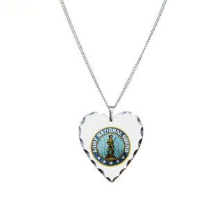 Necklace Heart Charm Army National Guard Emblem Artsmith Inc Jewelry