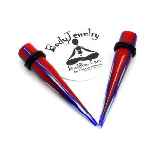 8g Rebel Flag Logo Tapers Gauges Earrings Pair Body Jewelry 8 Gauge 3mm Nemesis Body JewelryTM  Other Products  