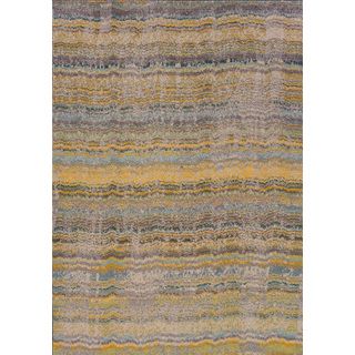 Kaleidoscope Yellow/ Grey Polypropylene Rug (99 X 122)