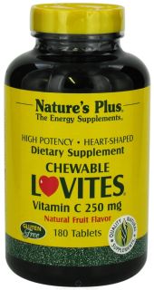 Natures Plus   Lovites Chewable Vitamin C Fruit 250 mg.   180 Chewable Tablets
