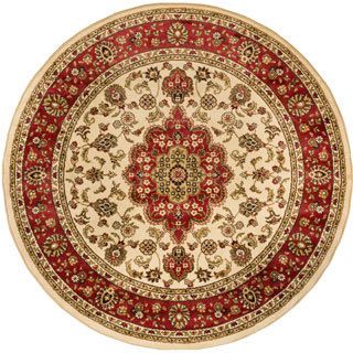 Medallion Traditional Ivory Area Rug (5 3 Round)