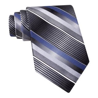 Van Heusen Chamber Stripe Silk Tie, Blue, Mens