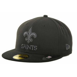 New Orleans Saints New Era NFL Black Gray Basic 59FIFTY Cap