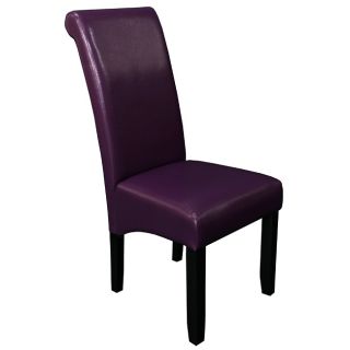 Milan Faux Leather Boysenberry Dining Chairs (set Of 2)