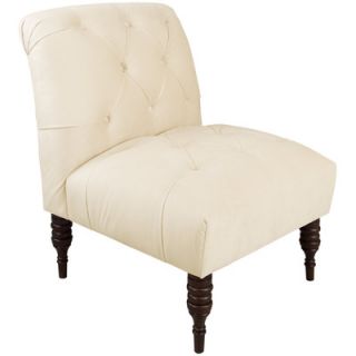 Skyline Furniture Regal Velvet Tufted Side Chair 6405RGLANTWHT / 6405RGLSMK C