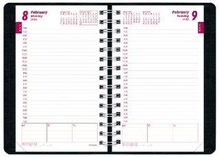 Brownline 2010 Daily Planner Twin Wire, Black, 8 x 5 Inches (CB634W.BLK)  Appointment Books And Planners 