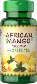 Puritan's Pride African Mango Extract Plus Green Tea 60 Capsules Health & Personal Care
