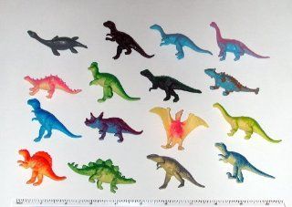 ~ 12 ~ Mini Dinosaur Figures ~ Hard Plastic  2" 3"~ NEW Toys & Games