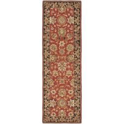 Micro Hand hooked Mirco Chelsea Kerman Red Wool Runner (26 X 8)