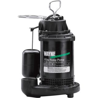 Wayne Cast Iron Submersible Sump Pump   3900 GPH, 1/2 HP, 1 1/2 Inch, Model