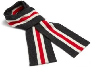 Williamson Mens Cashmere Stripe Narrow Scarf, Charcoal Multi, One Size at  Mens Clothing store
