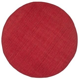 Safavieh Hand loomed Sisal Style Red Jute Rug (7 X 7 Round)