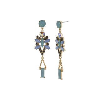 MIXIT Gold Tone Chandelier Earrings, Blue