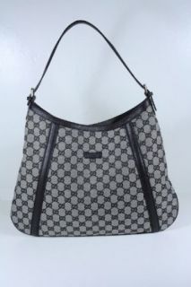 Gucci Handbags Black White Canvas and Brown Leather 282534 Clothing