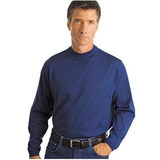 St. Croix Big and Tall Cotton Blend Marl Mock Turtleneck at  Mens Clothing store