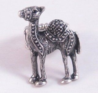 Very Unique & Ornate Antiqued Silver Camel Stretch Ring Jewelry