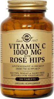 Solgar   Vitamin C With Rose Hips 1000 mg.   100 Tablets