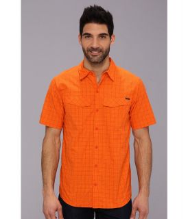 Columbia Silver Ridge Multi Plaid S/S Shirt Mens Short Sleeve Button Up (Orange)
