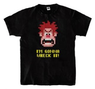Wreck It Ralph I'm Gonna Wreck It T Shirt, Black, Adult X Large Movie And Tv Fan T Shirts Clothing