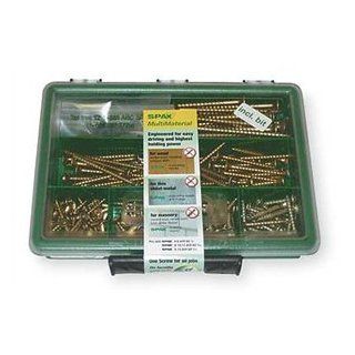 Spax 4101020000767 Multimaterial Screw Assortment Kit, Small, Yellow Zinc   Hardware Nut And Bolt Sets  