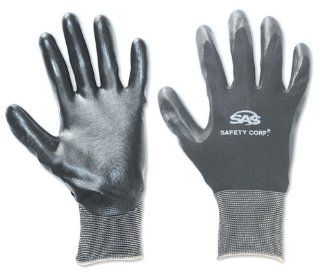 SAS Safety 640 1909 Paws Nitrile Coated Gloves, Large   Work Gloves  