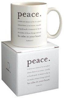 Quotable Mug   Peace Quotes Mug Kitchen & Dining