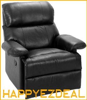Black Leather Recliner Chair   Wall Hugger Unit  