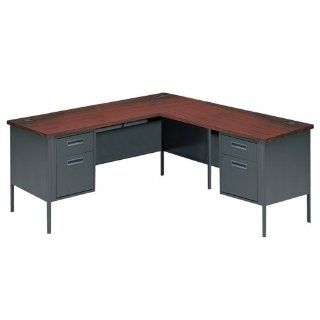 HON 32000LTPED66RTR42NS Metro Classic Series L Shaped 66" Desk With 42" Right Pedestal Return, Metal