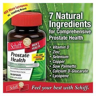 Schiff Mens Health Prostate Health with 667 mg Saw Palmetto, 70 mcg Selenium and 12 mg Lycopene Plus 4 Other Prostate Health Nutrients   120 Capsules Health & Personal Care