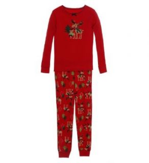 Hartstrings Christmas Infant Reindeer Print Long Pajamas Clothing
