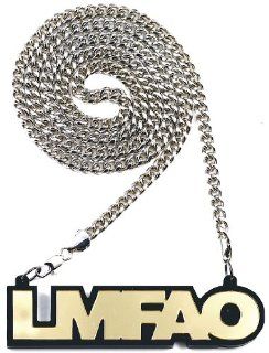 LMFAO Sorry For Party Rocking New Acrylic Plastic Double Layer Pendant With 36 Inch Silver Color Cuban Style Necklace Chain Jewelry