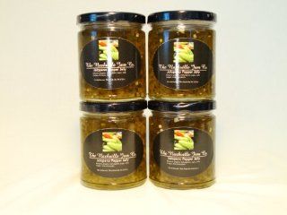 ALL NATURAL Spicy Jalapeno Pepper Jelly by The Nashville Jam Company, 10.5 oz (4 Pack)  Jams And Preserves  Grocery & Gourmet Food